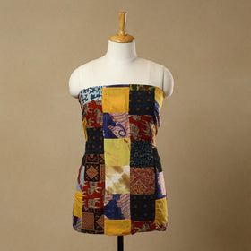 Multicolor - Handcrafted Patchwork Cotton Kurta Material (2.7m) 07