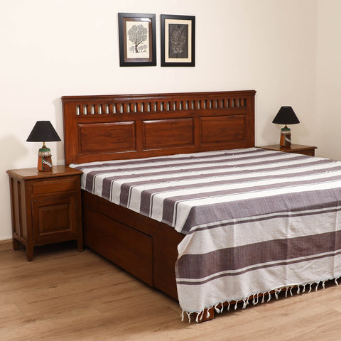 Handloom Cotton Double Bedsheet (108 x 90 in) 70