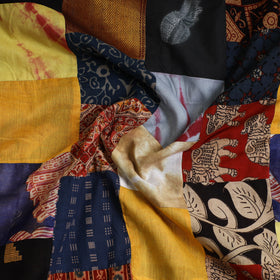 Multicolor - Handcrafted Patchwork Cotton Kurta Material (2.7m) 07