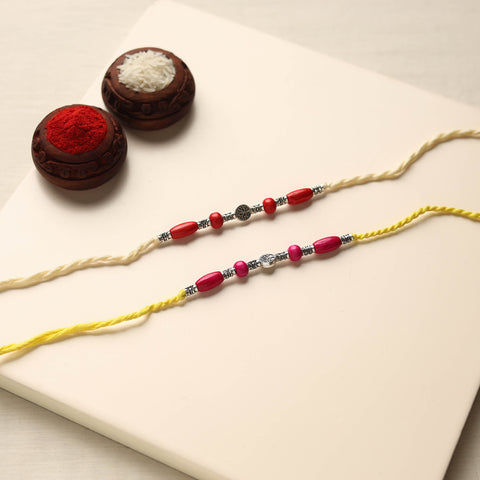  Handmade German Silver Rakhi (Set of 2)