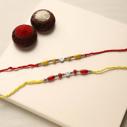  Handmade German Silver Rakhi (Set of 2)