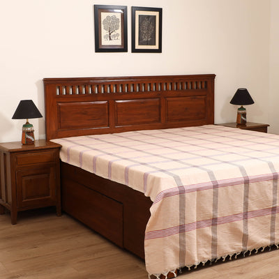 Handloom Cotton Double Bedsheet (108 x 90 in) 77