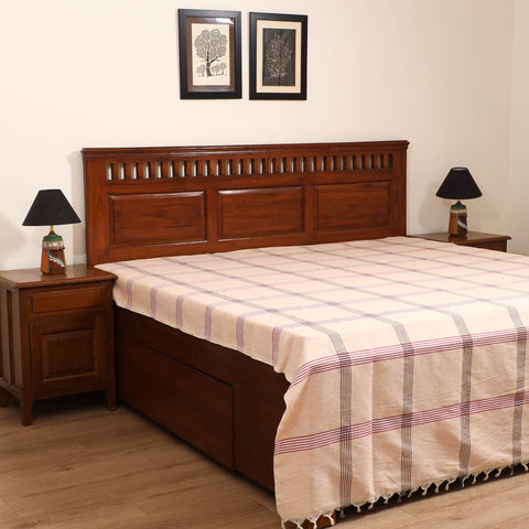 Handloom Cotton Double Bedsheet (108 x 90 in) 77