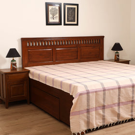 Handloom Cotton Double Bedsheet (108 x 90 in) 77