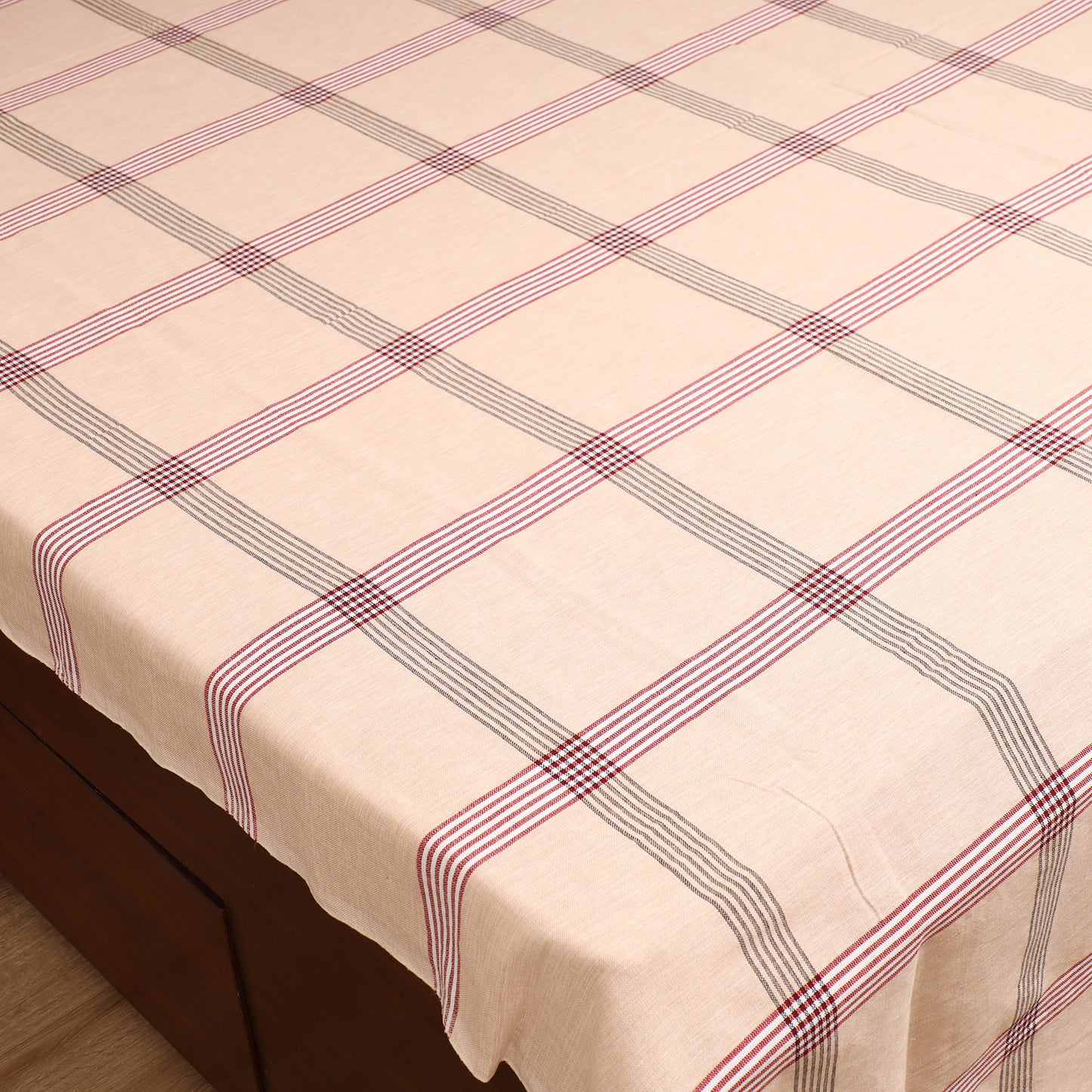 Handloom Cotton Double Bedsheet (108 x 90 in) 77