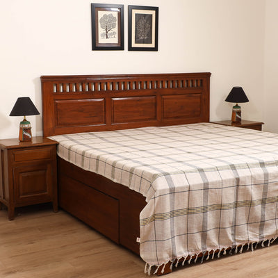 Handloom Cotton Double Bedsheet (108 x 90 in) 79