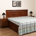 Handloom Cotton Double Bedsheet (108 x 90 in) 80