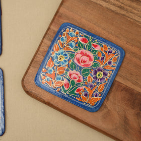 Handpainted Paper Mache Coaster with Box (Set of 6) 45