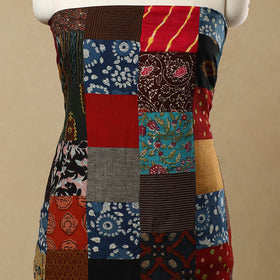  Multicolor Handcrafted Patchwork Cotton Kurta Material