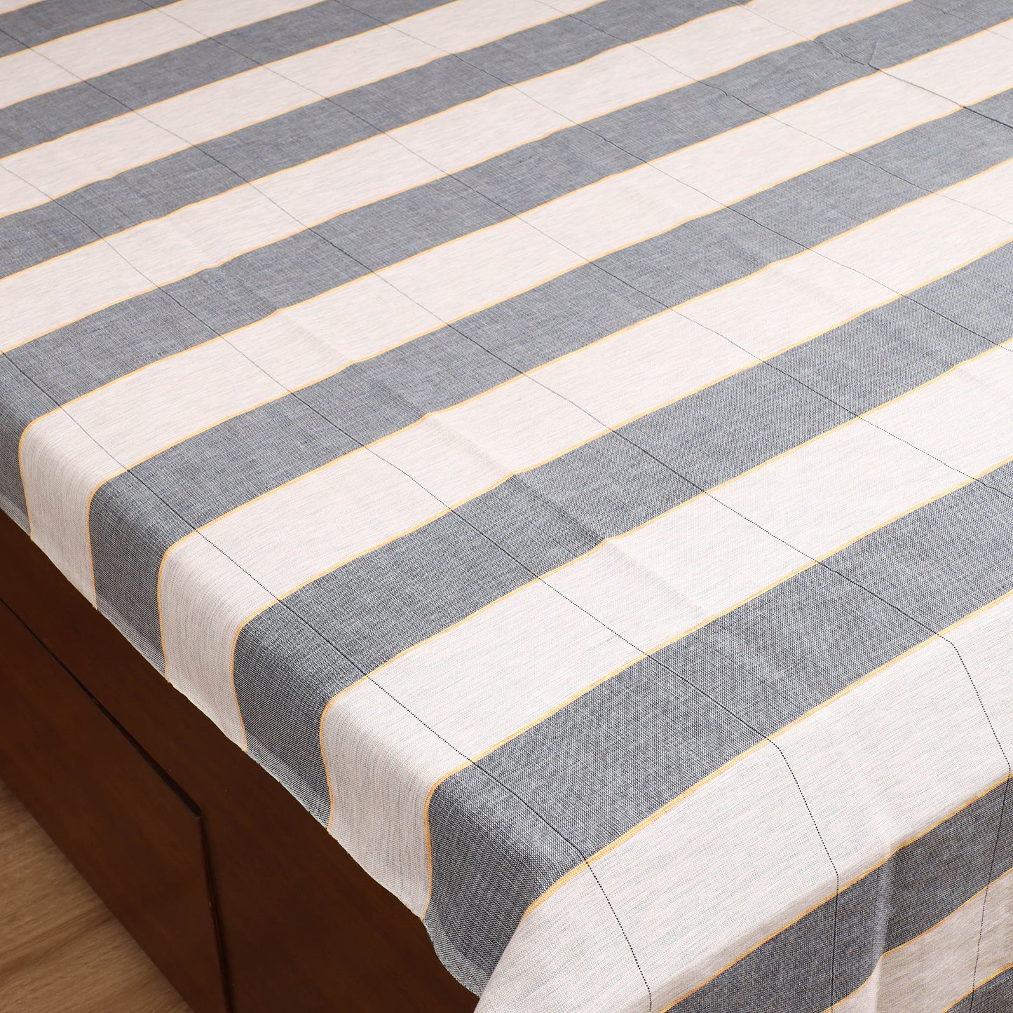 Handloom Cotton Double Bedsheet (108 x 90 in) 85