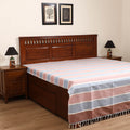 Handloom Cotton Double Bedsheet (108 x 90 in) 90