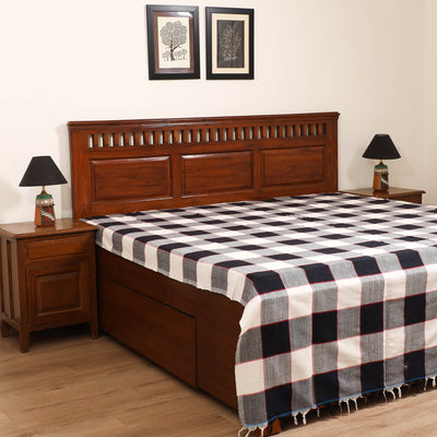 Handloom Cotton Double Bedsheet (108 x 90 in) 93