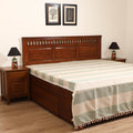 Handloom Cotton Double Bedsheet (108 x 90 in) 94