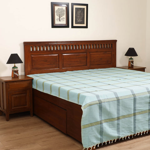 Handloom Cotton Double Bedsheet (108 x 90 in) 95