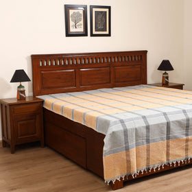 Handloom Cotton Double Bedsheet (108 x 90 in) 96