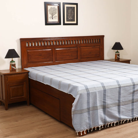 Handloom Cotton Double Bedsheet (108 x 90 in) 97