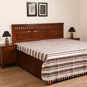 Handloom Cotton Double Bedsheet (108 x 90 in) 98