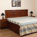Handloom Cotton Double Bedsheet (108 x 90 in) 105