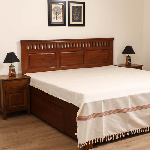 Handloom Cotton Double Bedsheet (108 x 90 in) 106