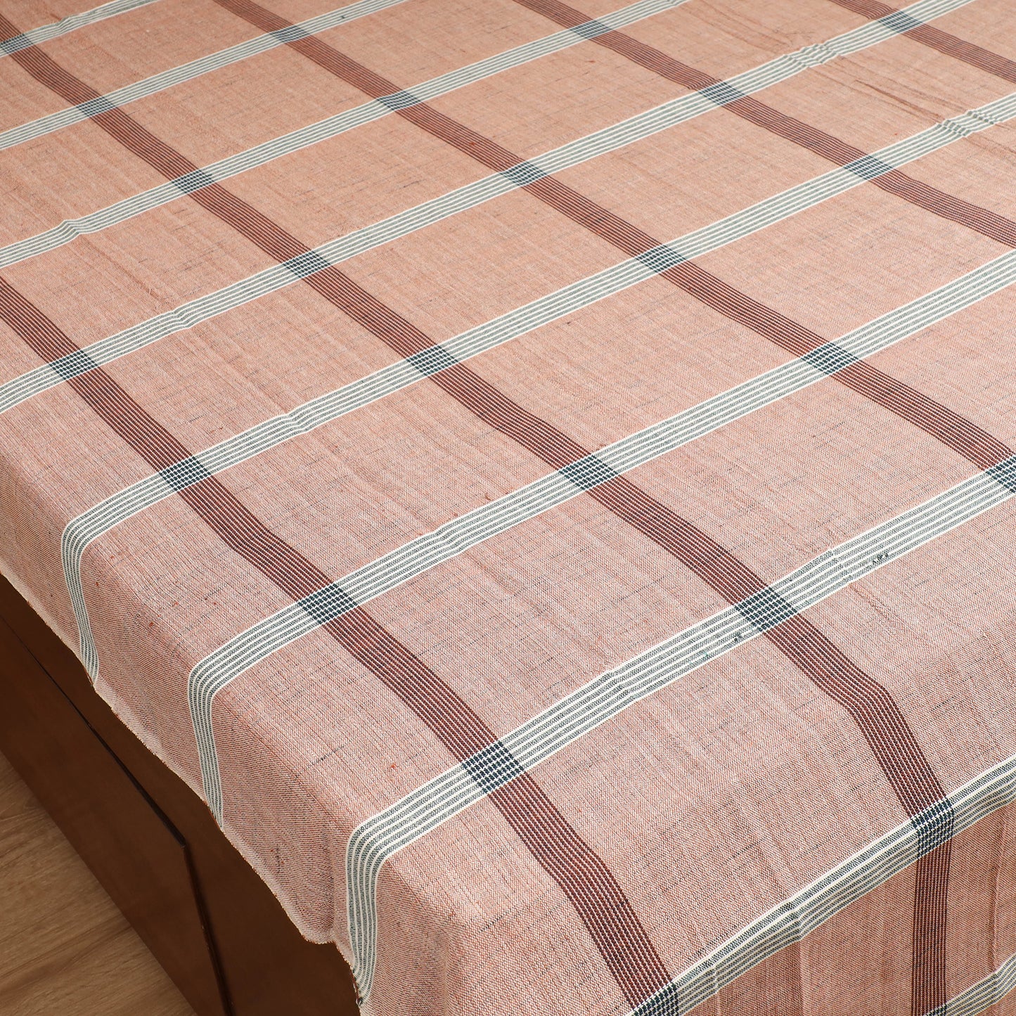 Handloom Cotton Double Bedsheet (108 x 90 in) 107