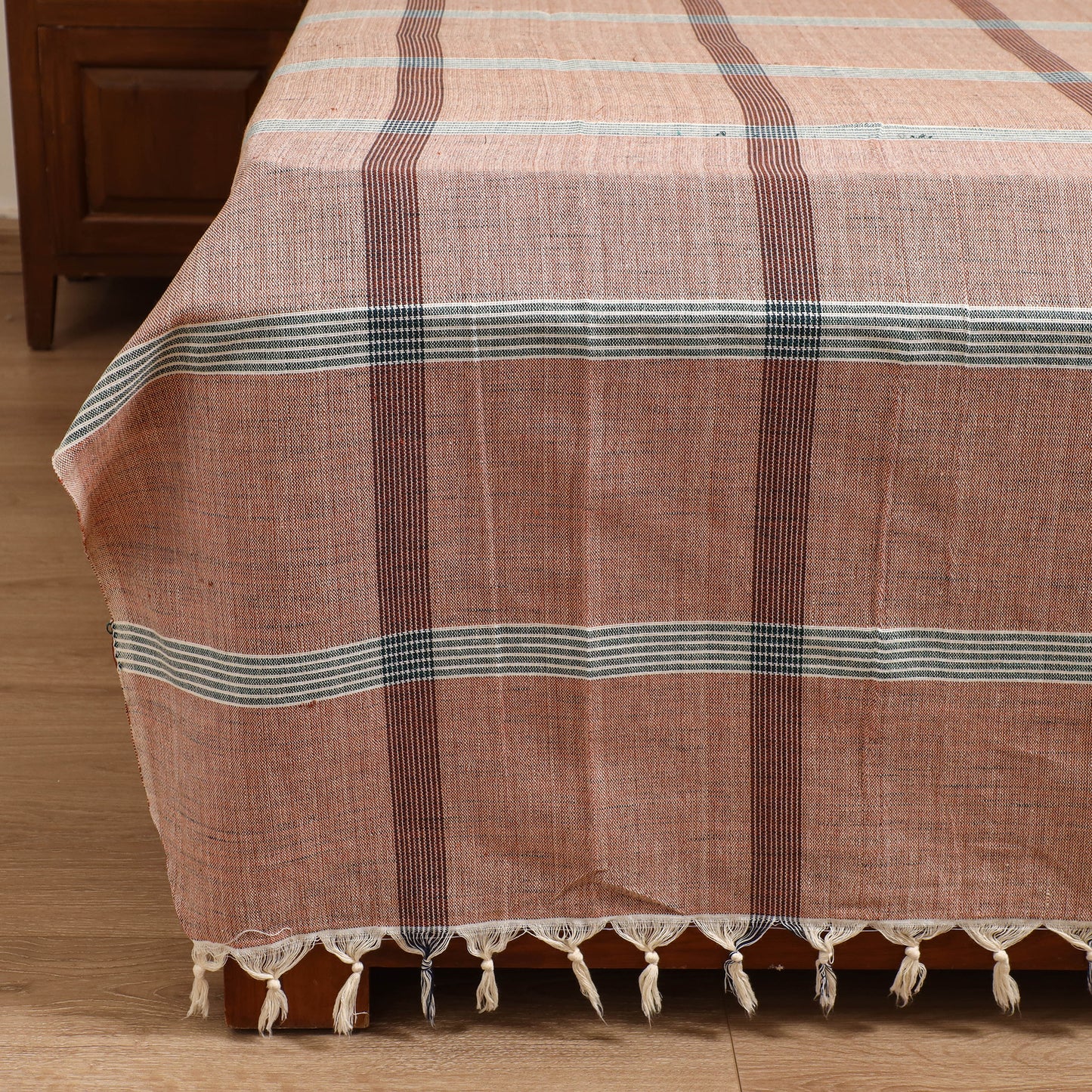 Handloom Cotton Double Bedsheet (108 x 90 in) 107