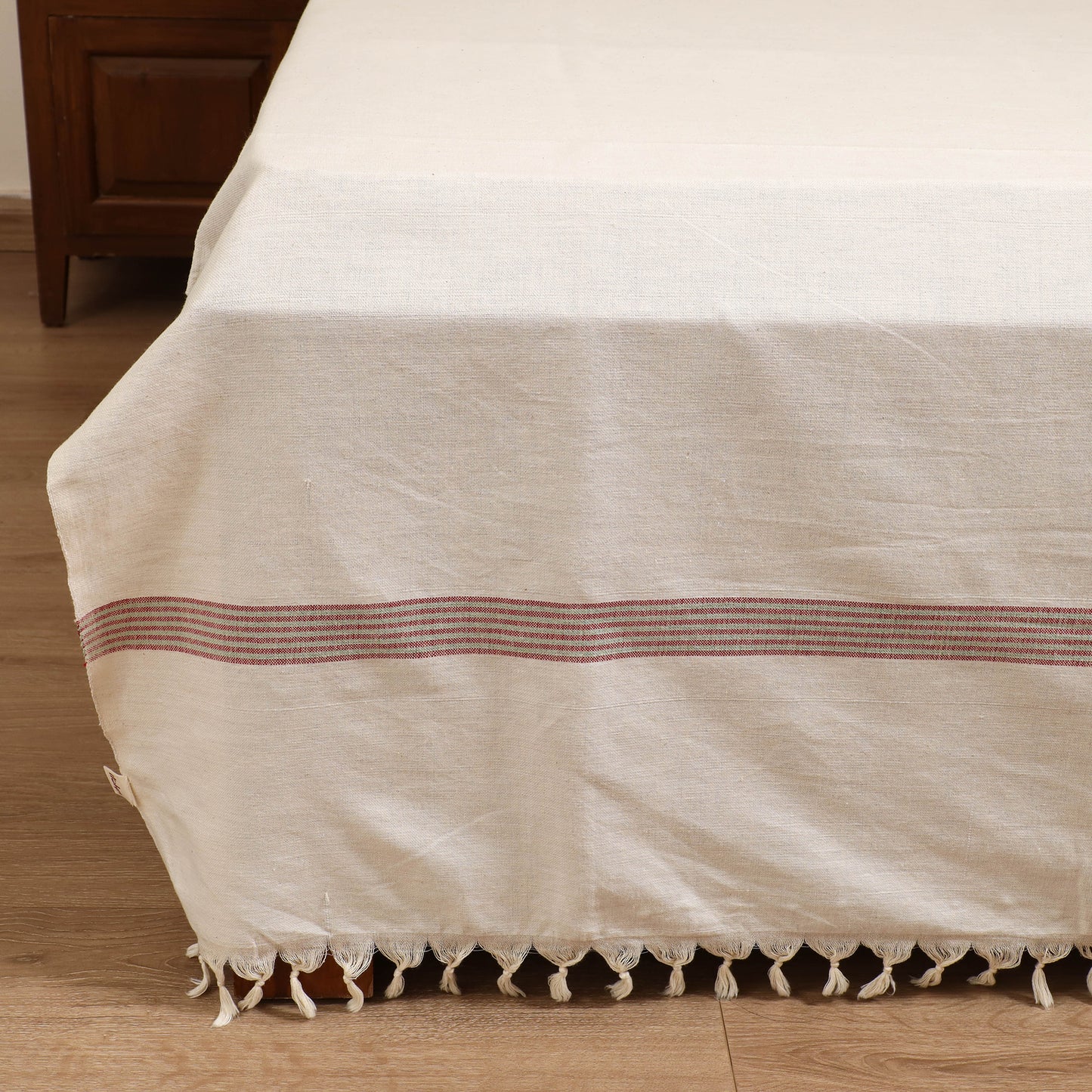 Handloom Cotton Double Bedsheet (108 x 90 in) 108