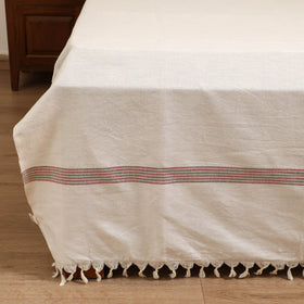 Handloom Cotton Double Bedsheet (108 x 90 in) 108