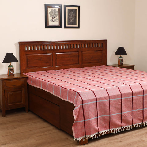 Handloom Cotton Double Bedsheet (108 x 90 in) 112