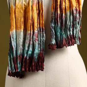 Multicolor - pure silk tie-dye shibori stole 103