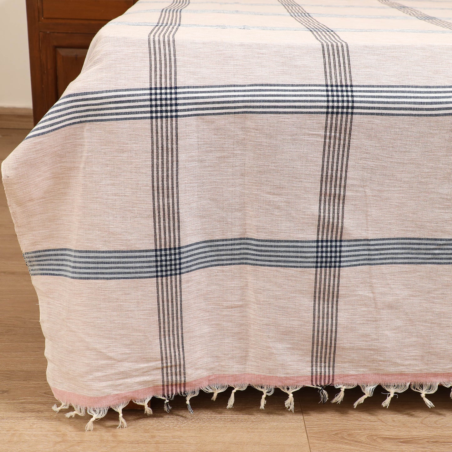 Handloom Cotton Double Bedsheet (108 x 90 in) 113