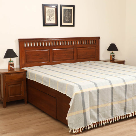 Handloom Cotton Double Bedsheet (108 x 90 in) 115