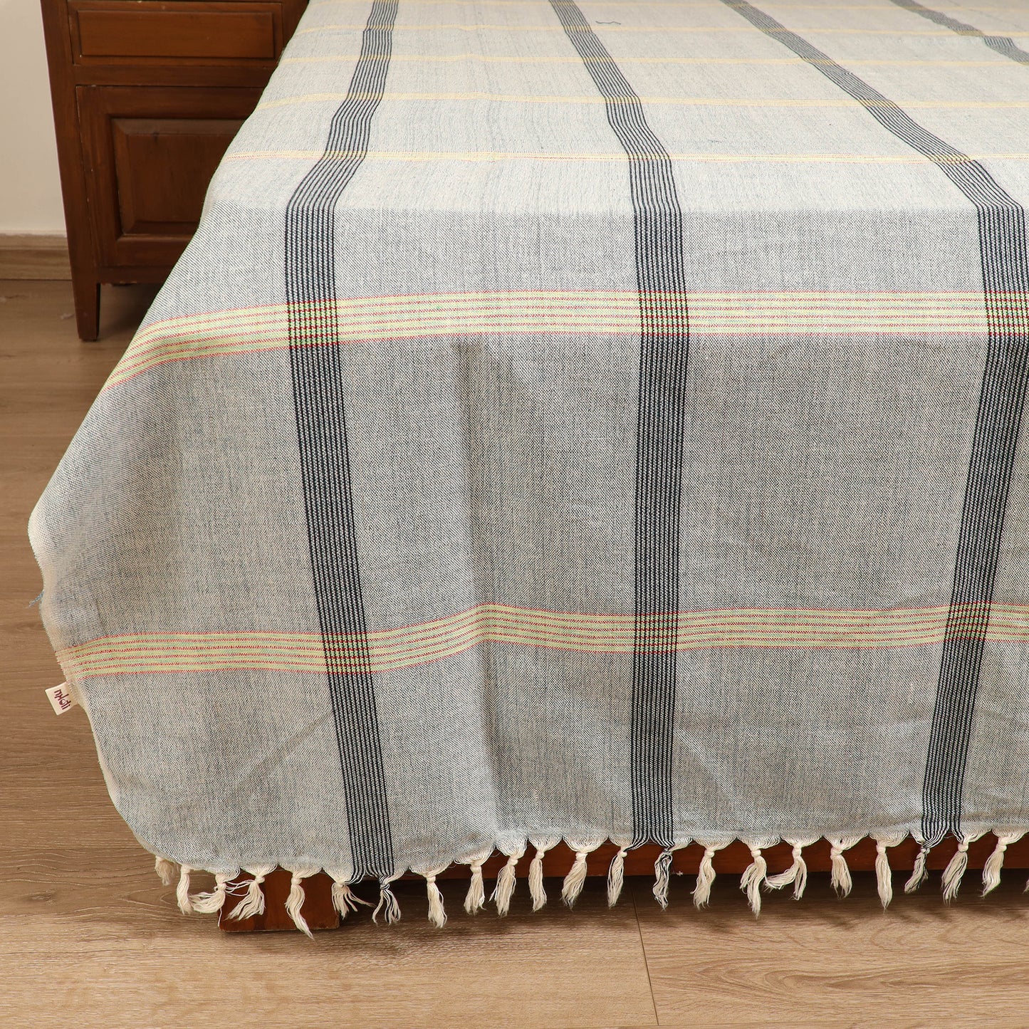 Handloom Cotton Double Bedsheet (108 x 90 in) 115