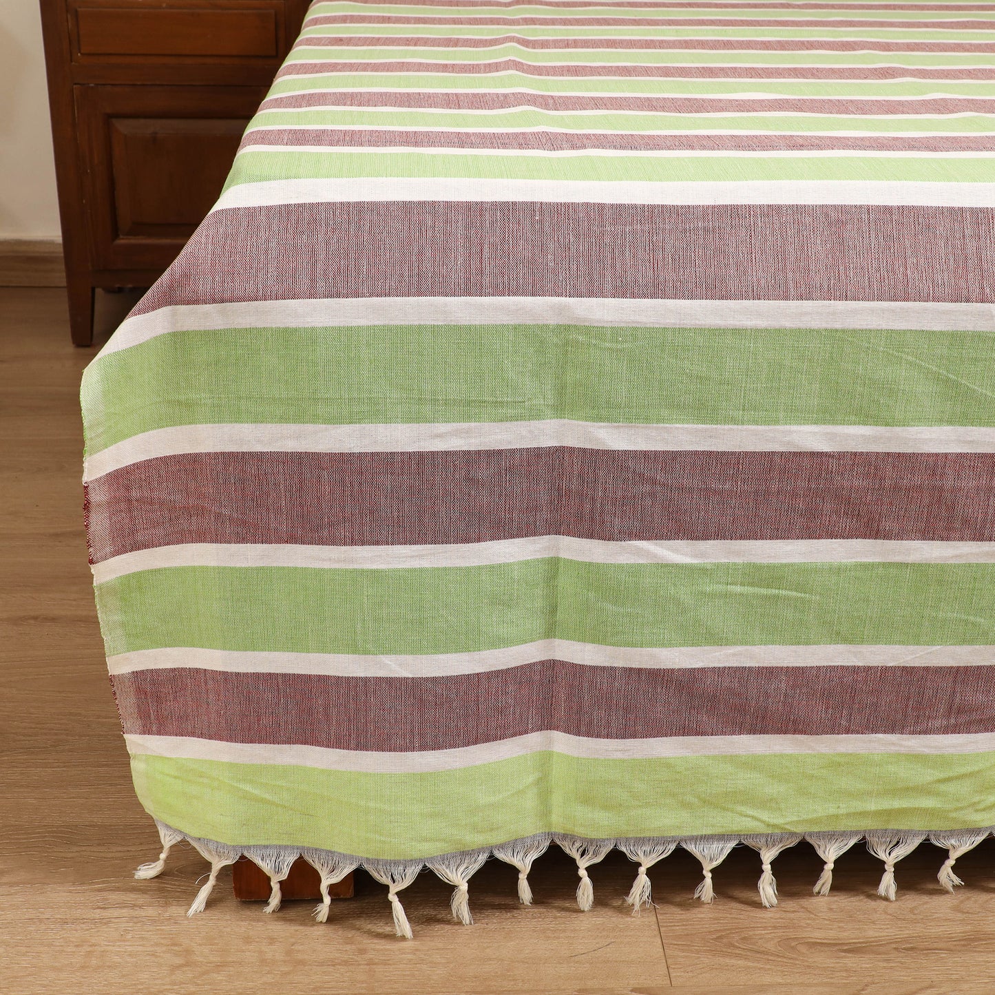 Handloom Cotton Double Bedsheet (108 x 90 in) 121