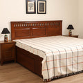 Handloom Cotton Double Bedsheet (108 x 90 in) 122