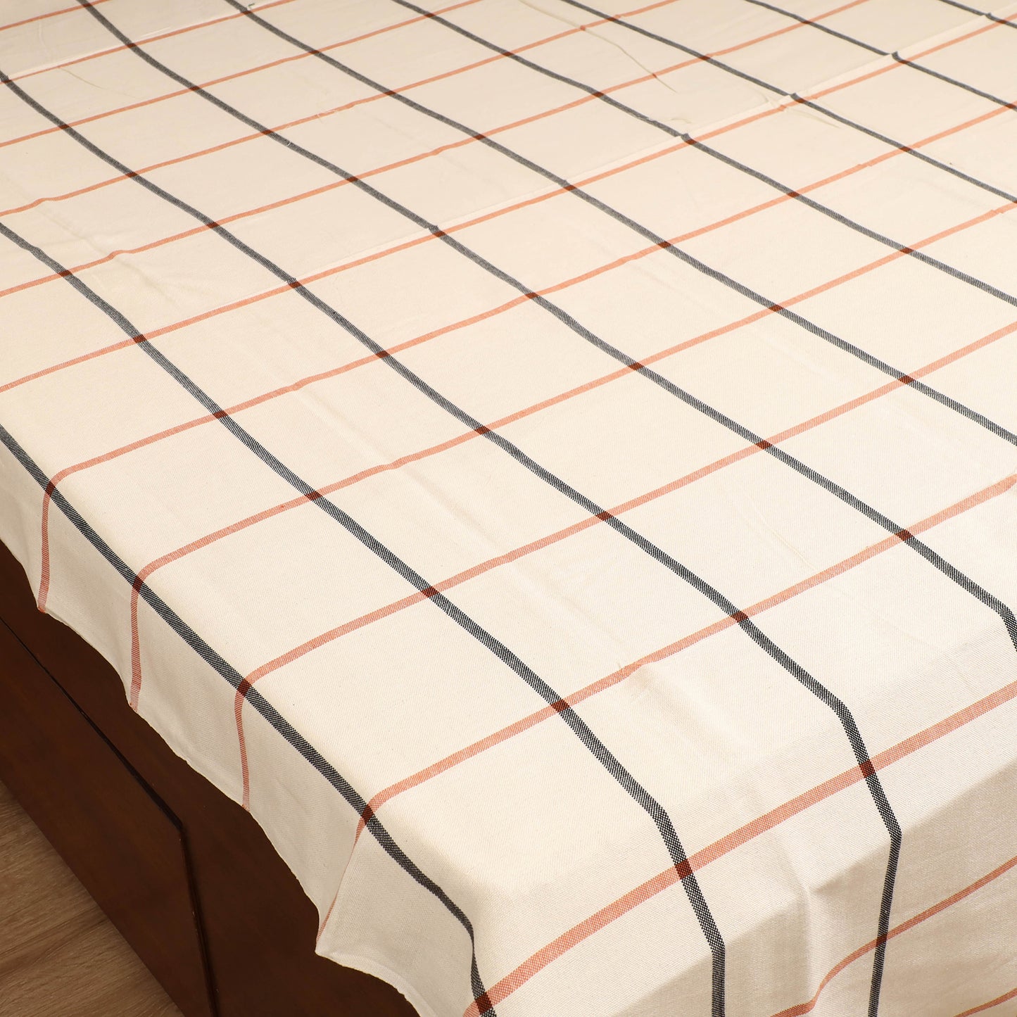 Handloom Cotton Double Bedsheet (108 x 90 in) 122