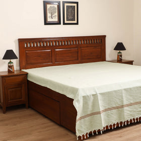 Handloom Cotton Double Bedsheet (108 x 90 in) 124