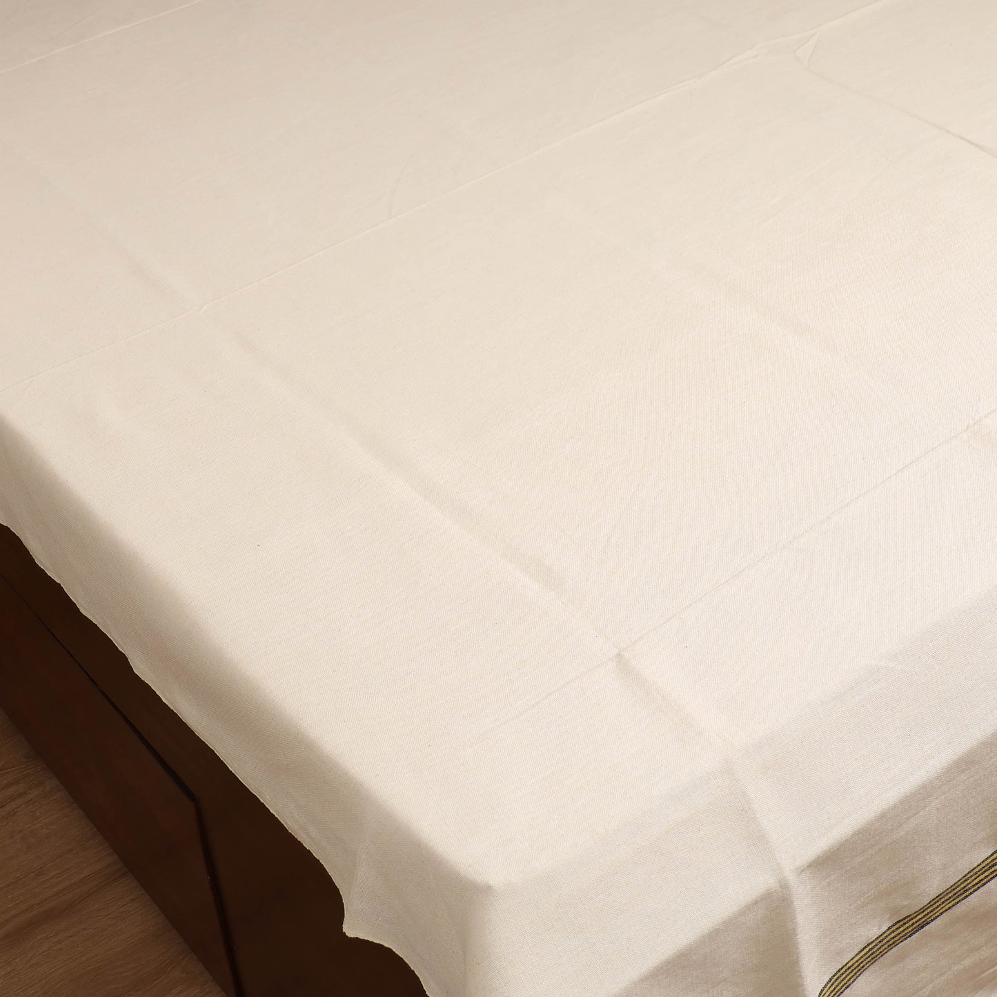 Handloom Cotton Double Bedsheet (108 x 90 in) 125