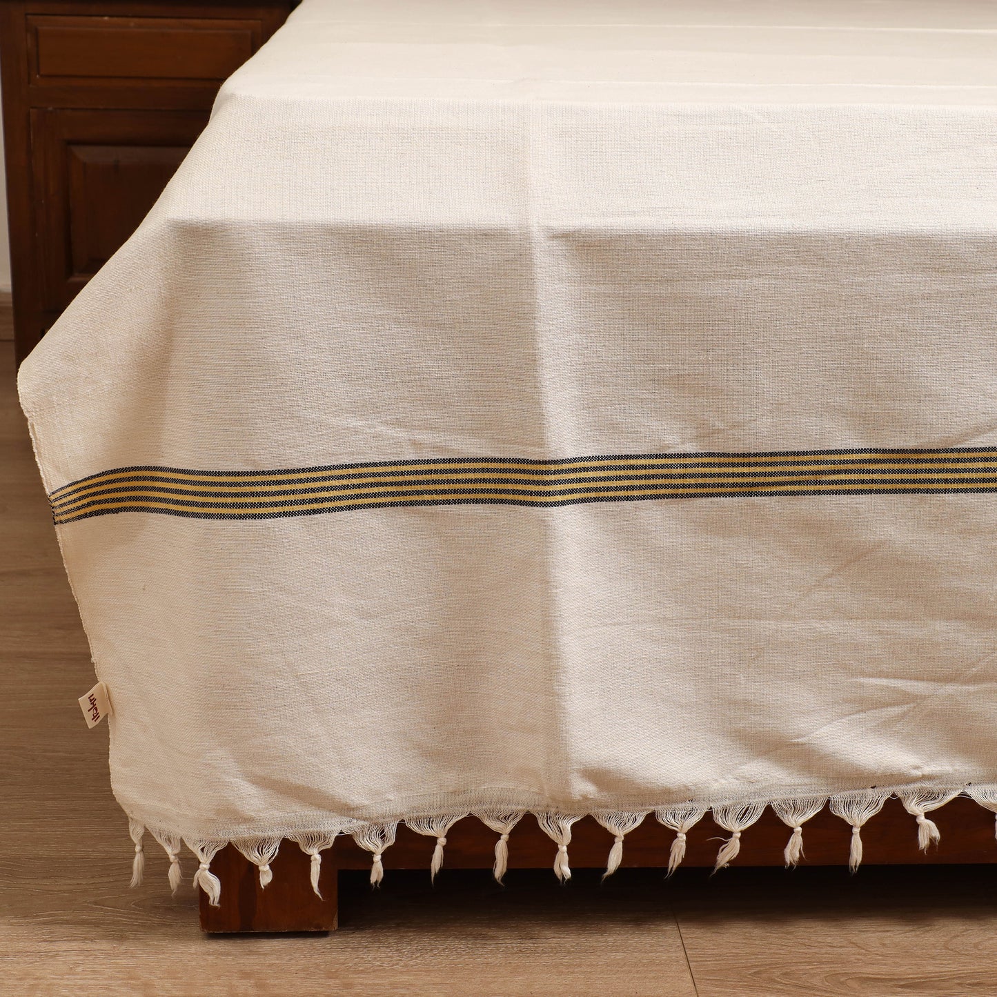 Handloom Cotton Double Bedsheet (108 x 90 in) 125