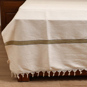 Handloom Cotton Double Bedsheet (108 x 90 in) 125