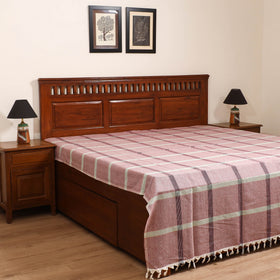 Handloom Cotton Double Bedsheet (108 x 90 in) 126