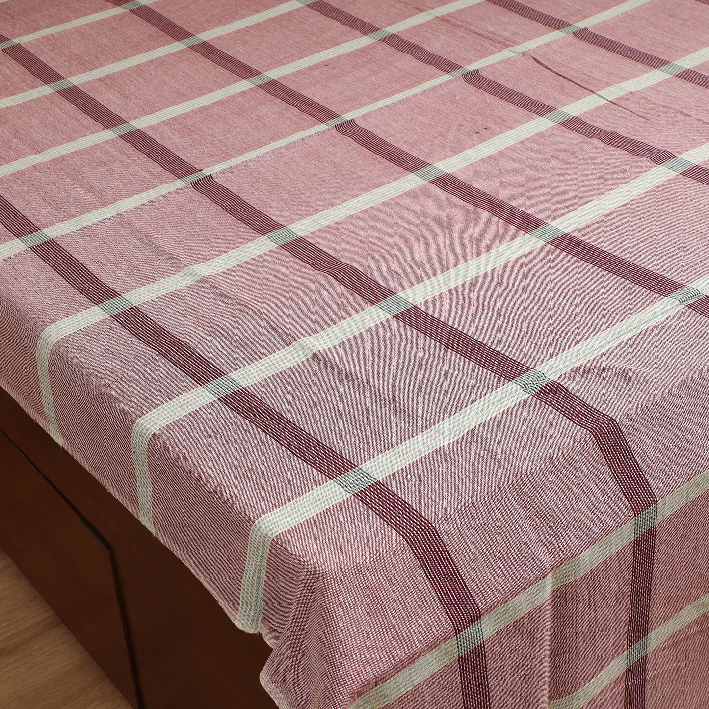 Handloom Cotton Double Bedsheet (108 x 90 in) 126