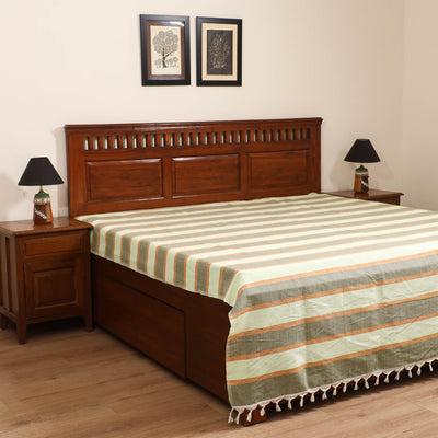 Handloom Cotton Double Bedsheet (108 x 90 in) 127
