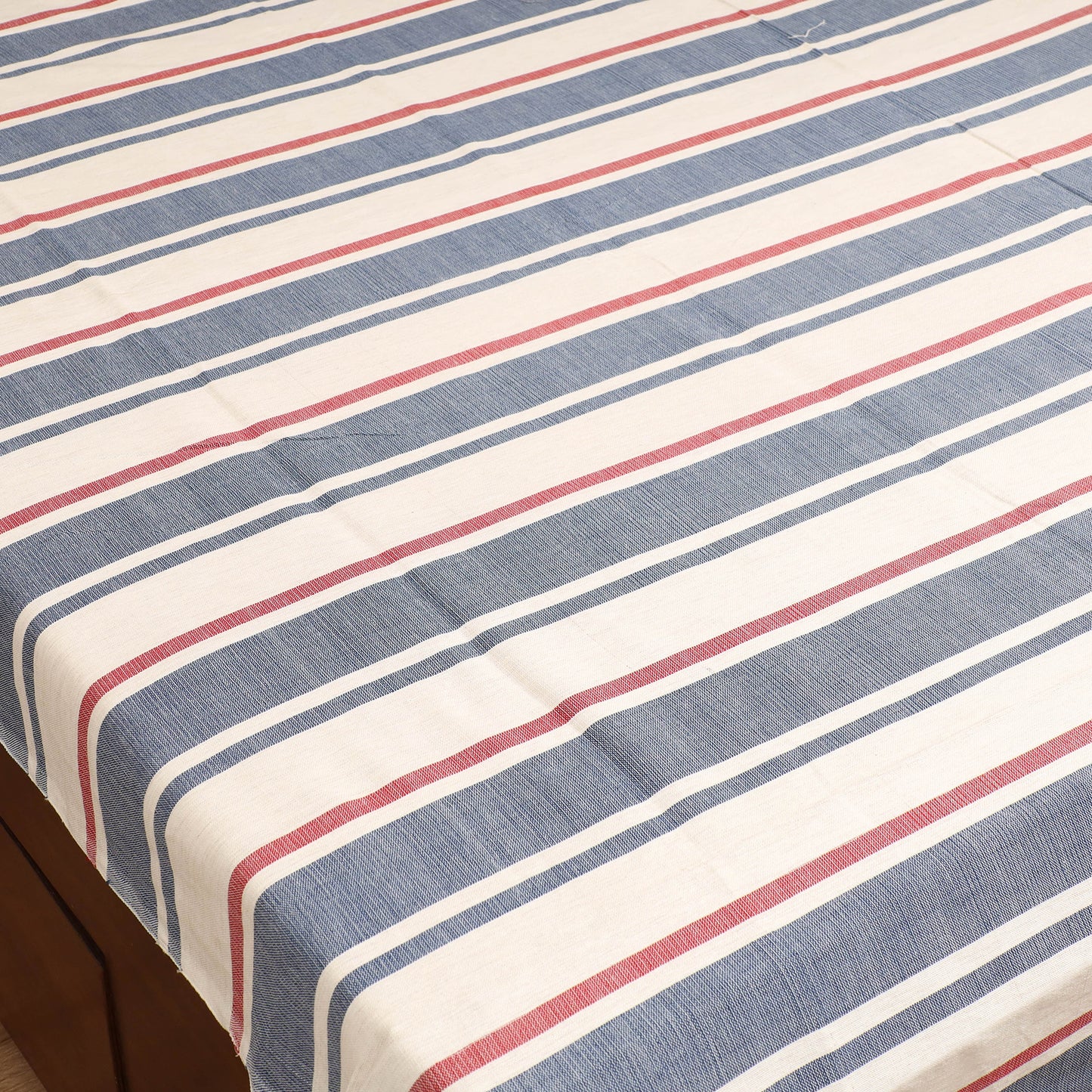 Handloom Cotton Double Bedsheet (108 x 90 in) 128