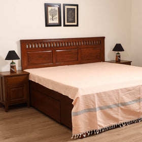 Handloom Cotton Double Bedsheet (108 x 90 in) 129