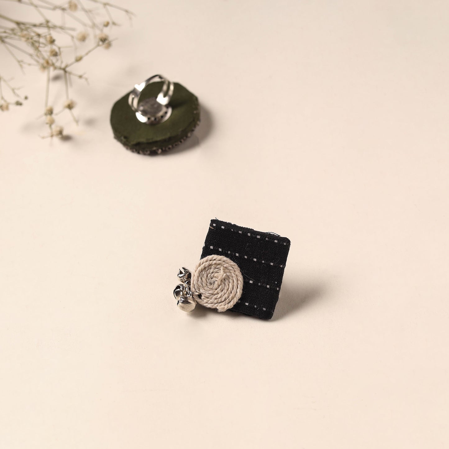 Handmade artistic fabart ring 03 - handcrafted