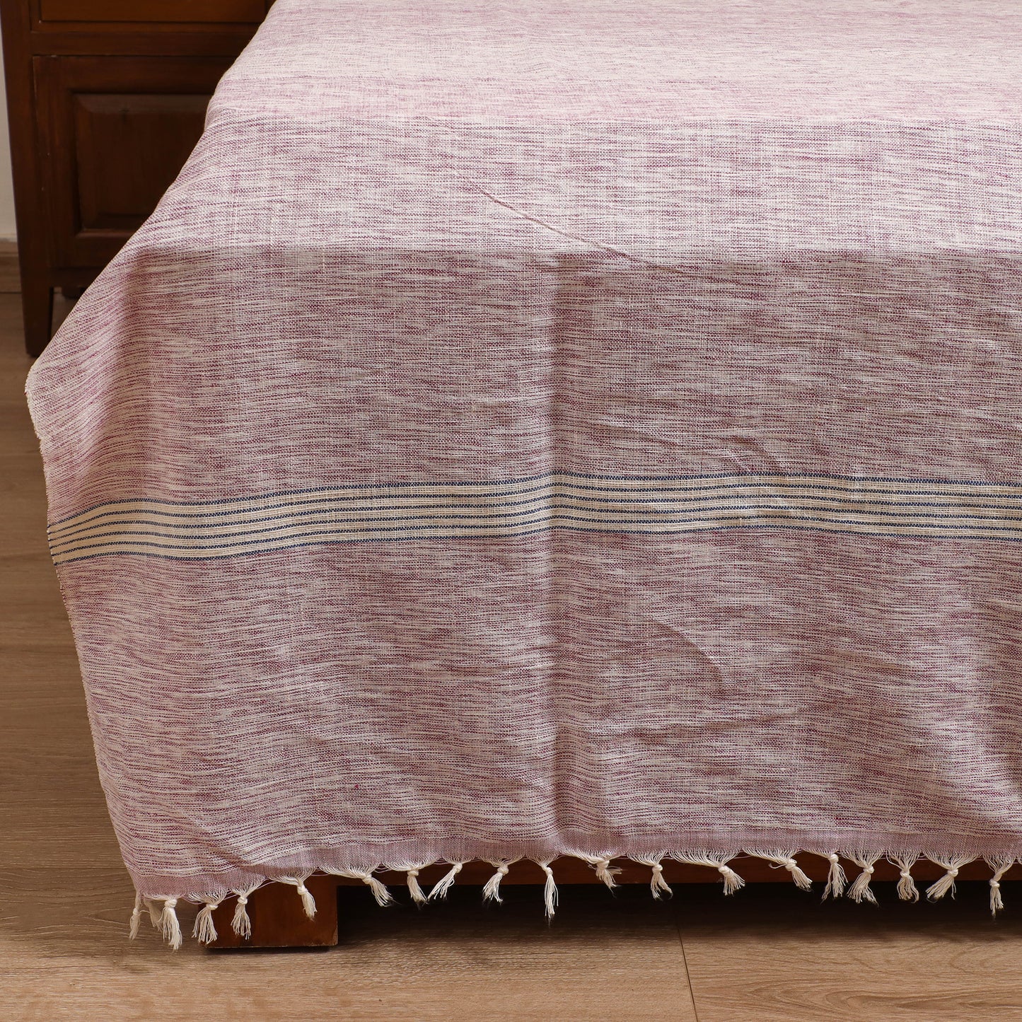 Handloom Cotton Double Bedsheet (108 x 90 in) 130