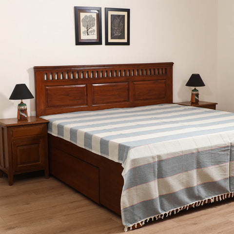 Handloom Cotton Double Bedsheet (108 x 90 in) 132