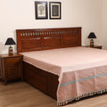 Handloom Cotton Double Bedsheet (108 x 90 in) 135