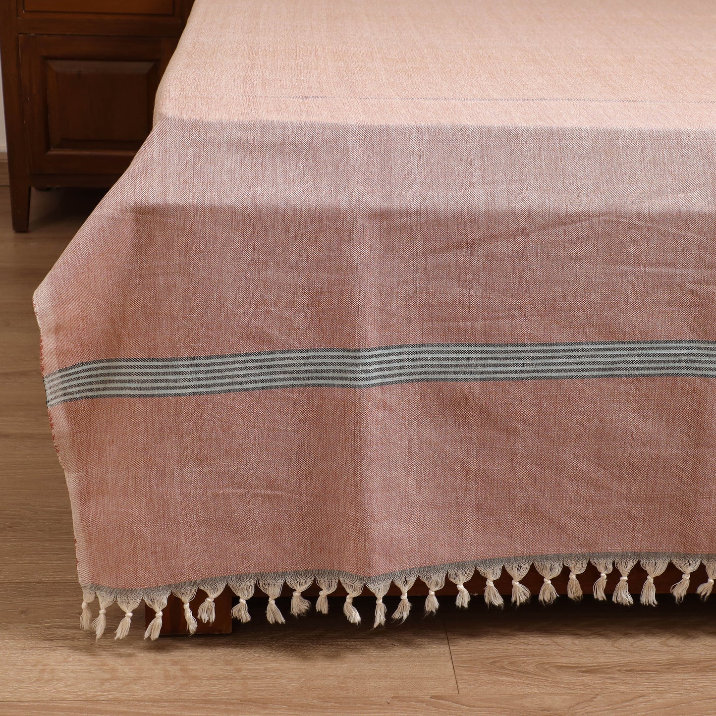 Handloom Cotton Double Bedsheet (108 x 90 in) 135