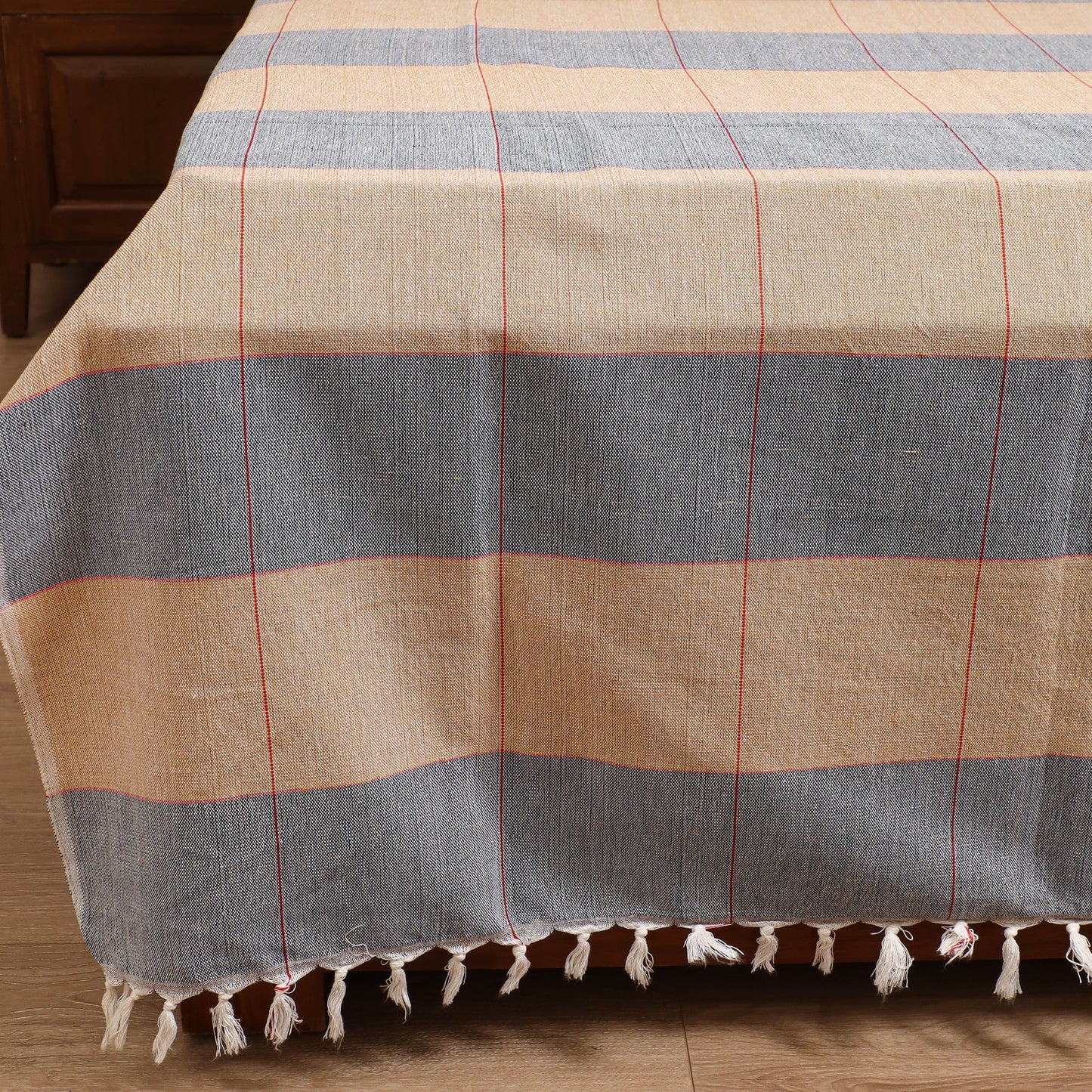 Handloom Cotton Double Bedsheet (108 x 90 in) 136